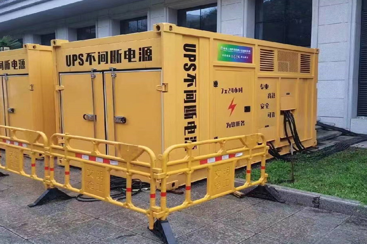 呼图壁发电机租赁施工现场